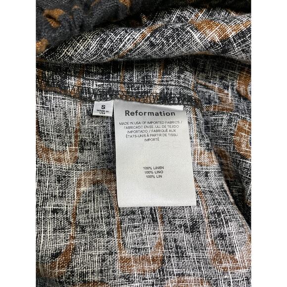 Reformation 'Olina' Black Linen Pant Size S - Picture 3 of 4